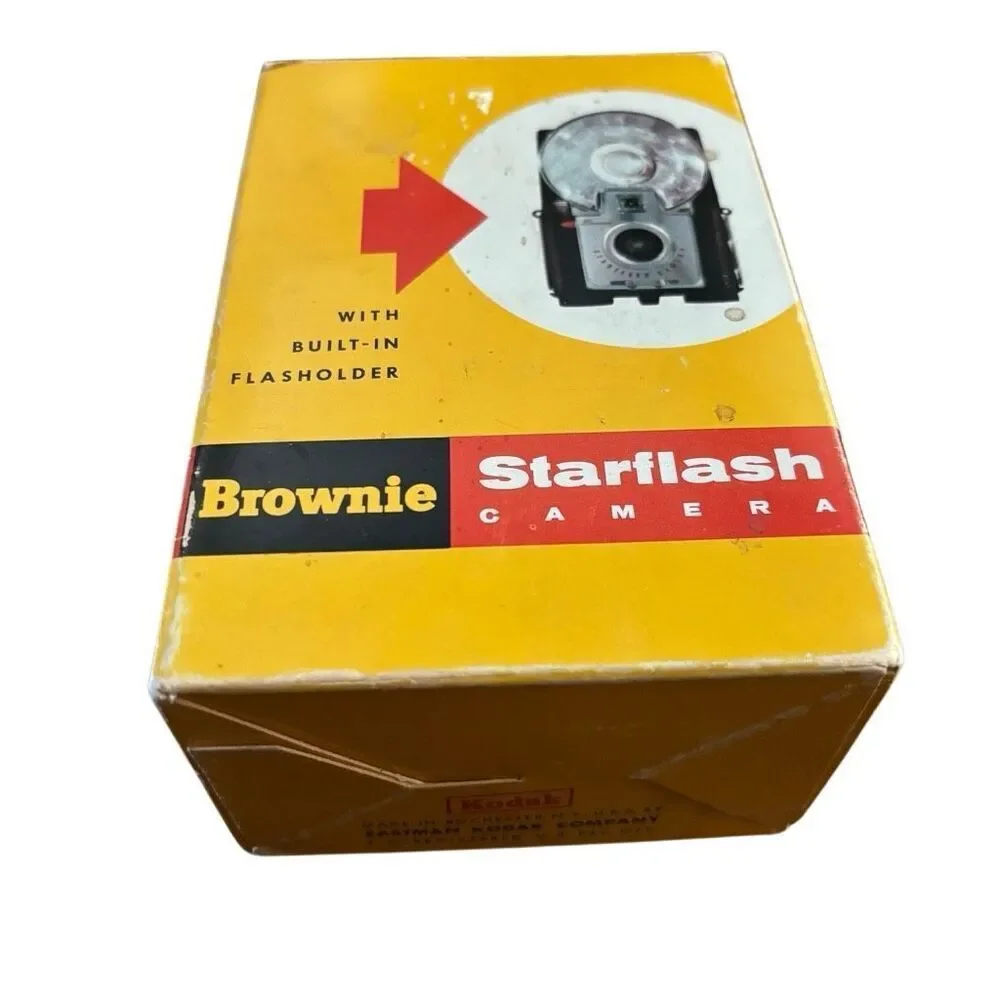 Kodak Brownie Starflash No. 24 127 Film Camera With Box *Untested*